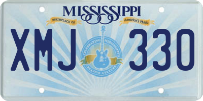 MS license plate XMJ330
