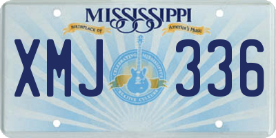 MS license plate XMJ336
