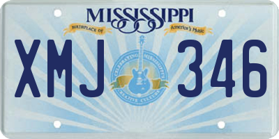 MS license plate XMJ346