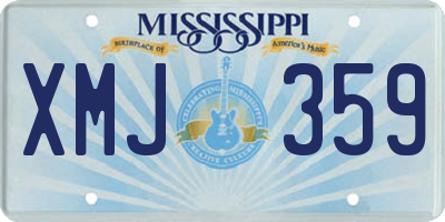 MS license plate XMJ359