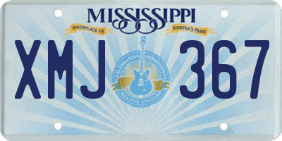 MS license plate XMJ367