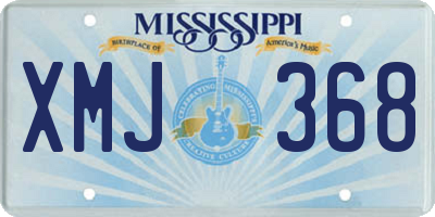 MS license plate XMJ368