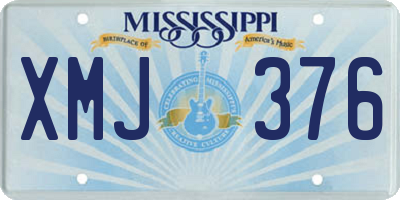 MS license plate XMJ376