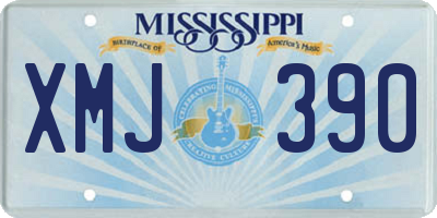 MS license plate XMJ390