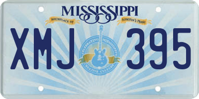 MS license plate XMJ395
