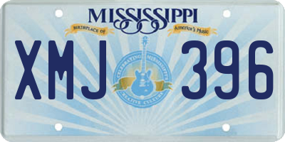 MS license plate XMJ396