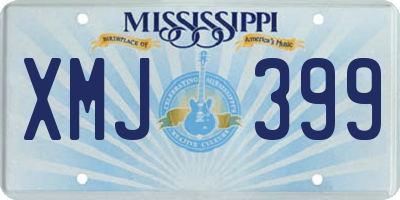 MS license plate XMJ399