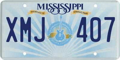 MS license plate XMJ407