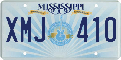 MS license plate XMJ410