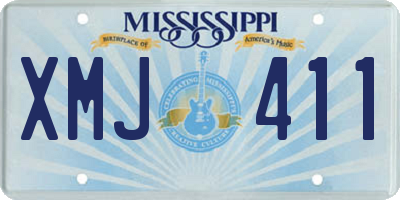 MS license plate XMJ411
