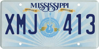 MS license plate XMJ413