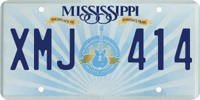 MS license plate XMJ414