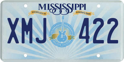 MS license plate XMJ422
