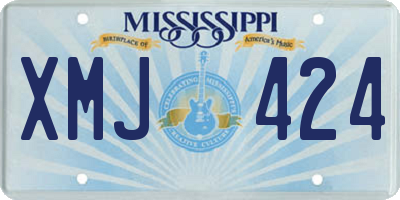 MS license plate XMJ424