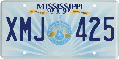 MS license plate XMJ425