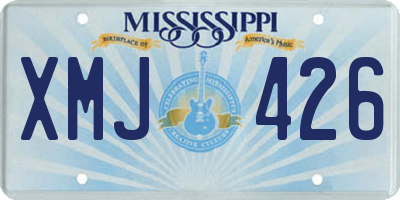 MS license plate XMJ426