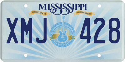 MS license plate XMJ428