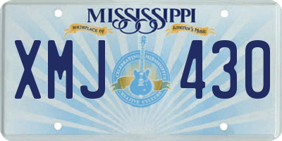 MS license plate XMJ430