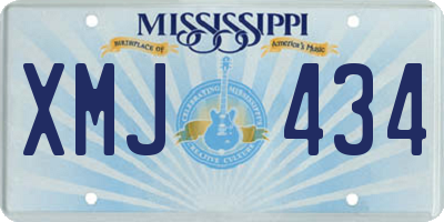 MS license plate XMJ434