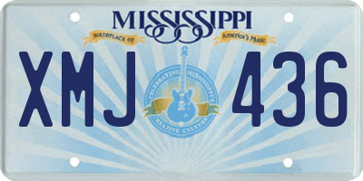 MS license plate XMJ436