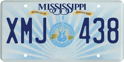 MS license plate XMJ438