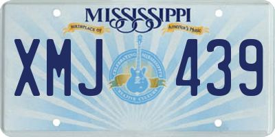MS license plate XMJ439