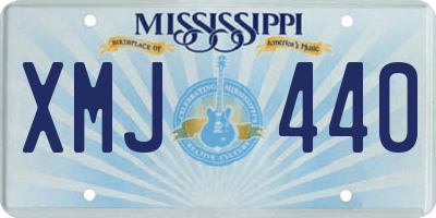 MS license plate XMJ440