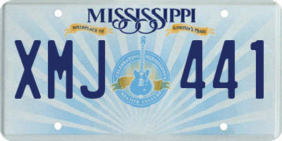 MS license plate XMJ441