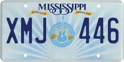MS license plate XMJ446
