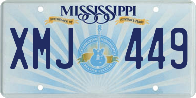 MS license plate XMJ449