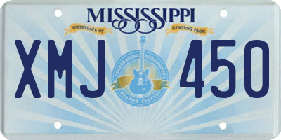 MS license plate XMJ450