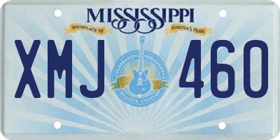 MS license plate XMJ460