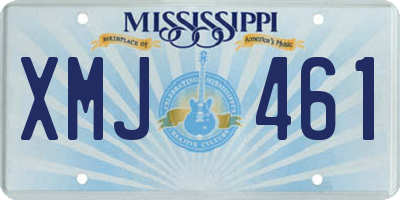MS license plate XMJ461