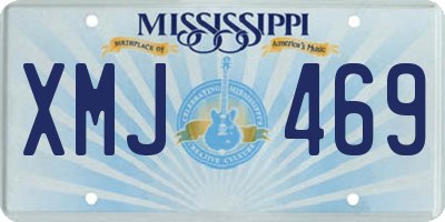 MS license plate XMJ469