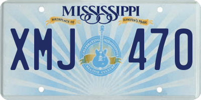 MS license plate XMJ470