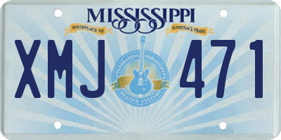 MS license plate XMJ471