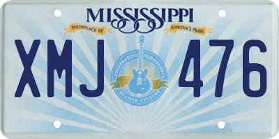 MS license plate XMJ476
