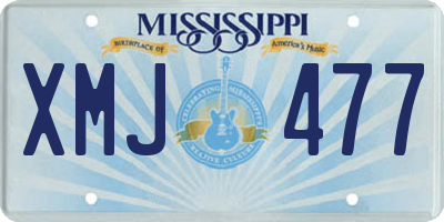 MS license plate XMJ477