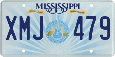 MS license plate XMJ479