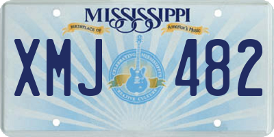 MS license plate XMJ482