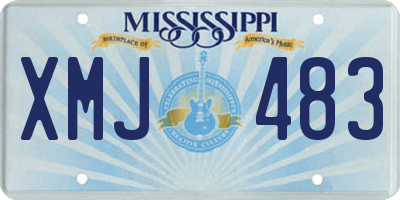 MS license plate XMJ483