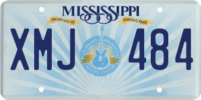 MS license plate XMJ484