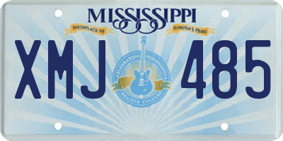MS license plate XMJ485