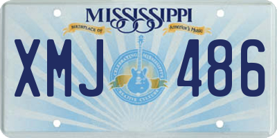 MS license plate XMJ486