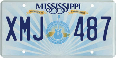 MS license plate XMJ487