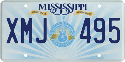 MS license plate XMJ495