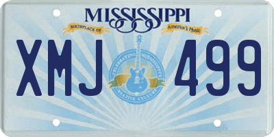 MS license plate XMJ499