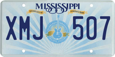 MS license plate XMJ507