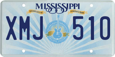 MS license plate XMJ510