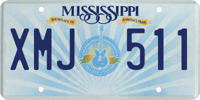 MS license plate XMJ511